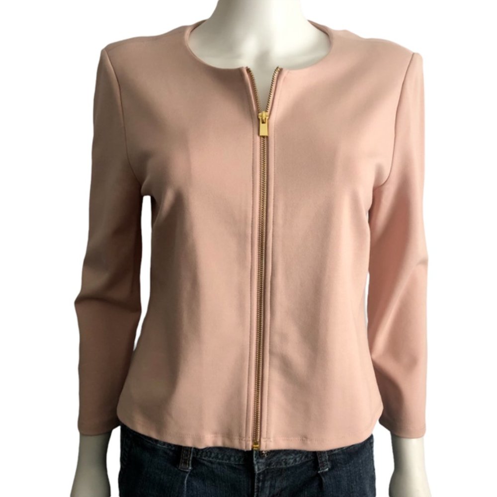 PHILOSOPHY LIGHT BLUSH ZIPPER JACKET SIZE MEDIUM